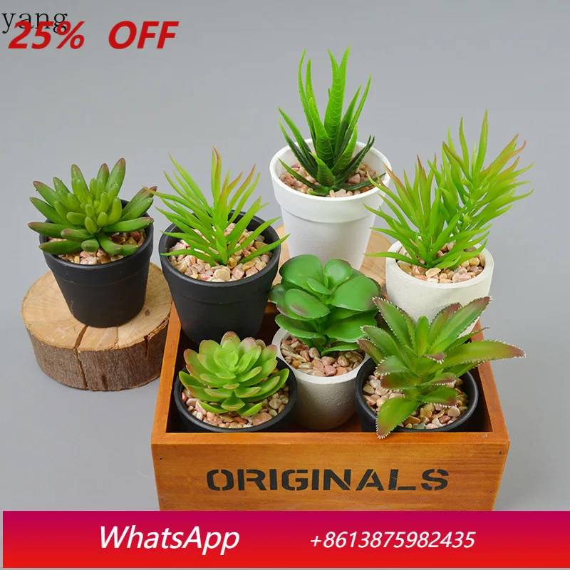

CX Simulation Succulent Green Plant Bonsai Buddha Finger Sword Grass Welcome Home Decoration
