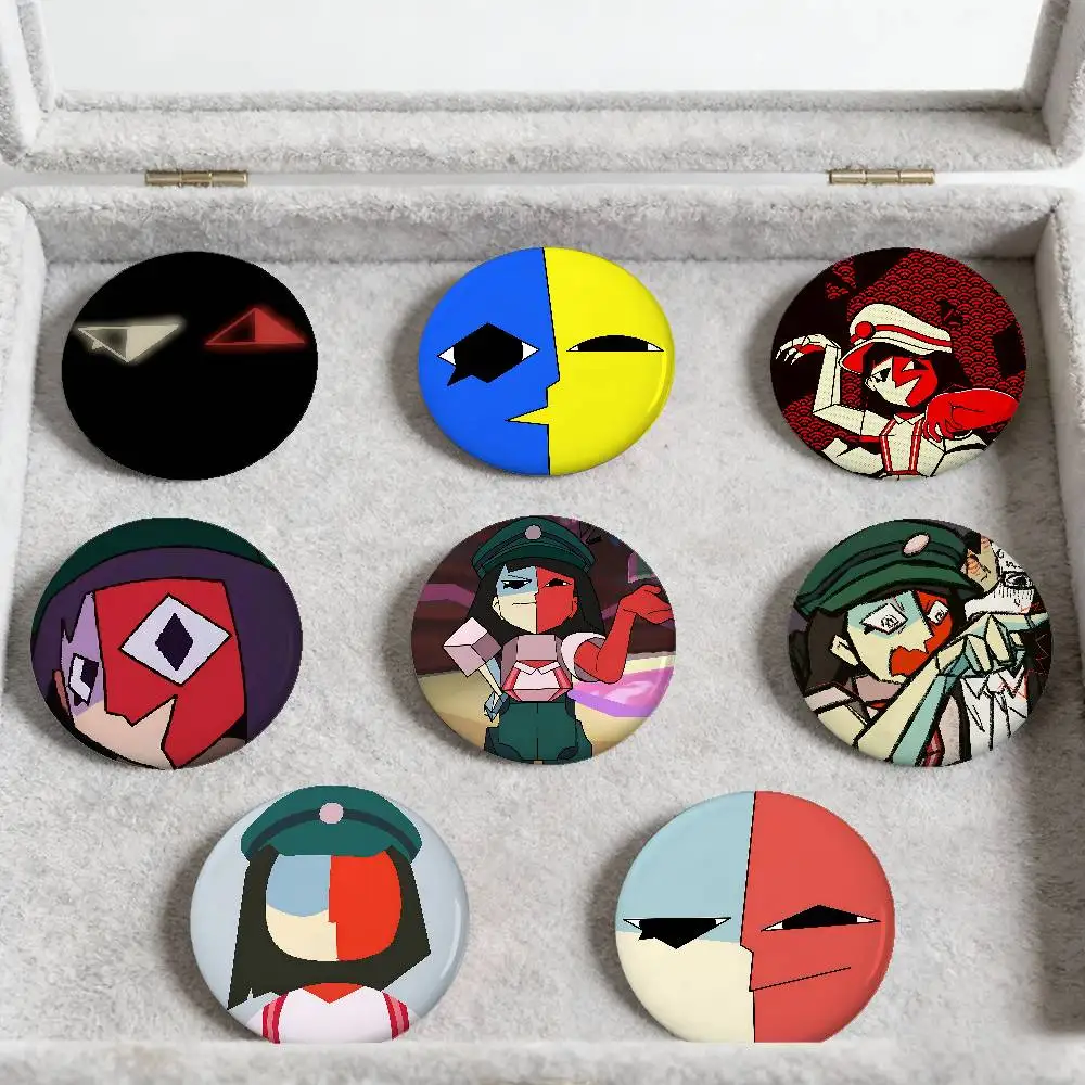 Ena Graphic Sthetic Rain Rock Badges Peripheral Lapel Pins Tinplate Round Brooch For Shoulder Bag Accessories Souvenir Gifts
