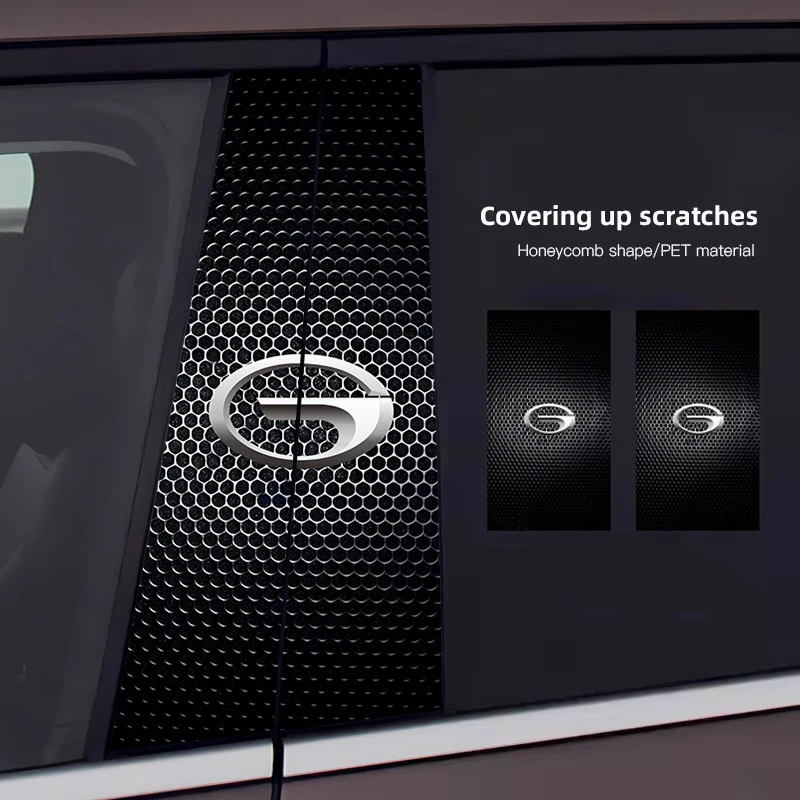 2pcs Car Center Pillar Protective Stickers for Trumpchi Empow GAC GS4 GS8 M8 PHEV GS3 GX Traveller B-Pillar Anti-scratch Film