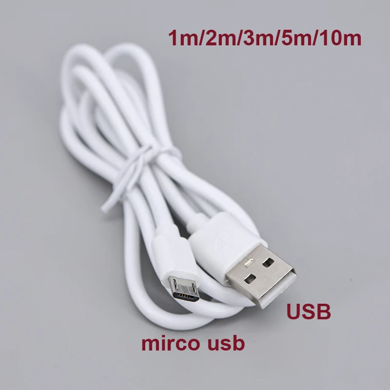 Ultra-long USB to mirco usb extend charging cable suitable for monitoring driving recorder printer Micro USB 3M 5M 10M W28