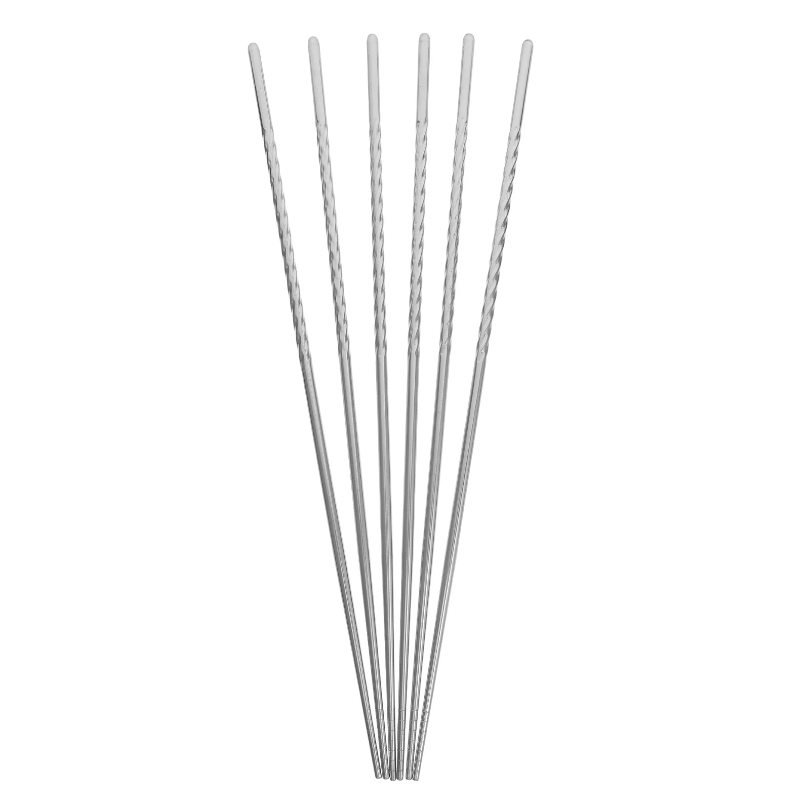 

3Pairs Stainless Steel Chopsticks Extra Long Non-Slip Kitchen Chopstick Cooking Frying Hot Pot Noodle Reusable Dishwasher Safe