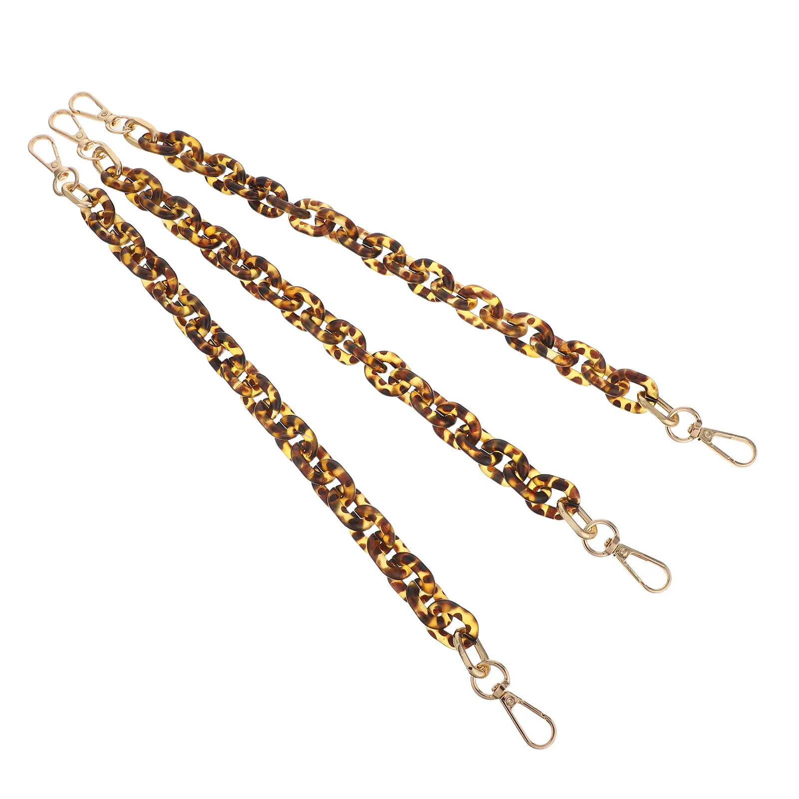 3Pcs Acrylic Bag Decorative Chain Purse Chain Strap Extender Replacement Lightweight Durable Crossbody Handbag Clutch