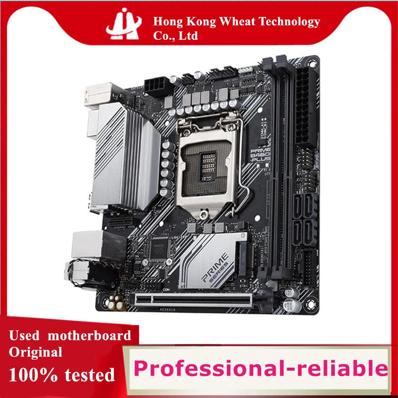 Used For Intel PRIME B460I-PLUS B460i motherboard original B460 DDR4 64GB LGA 1200 USB3.0 SATA3 PCI-E 3.0 Desktop Mainboard