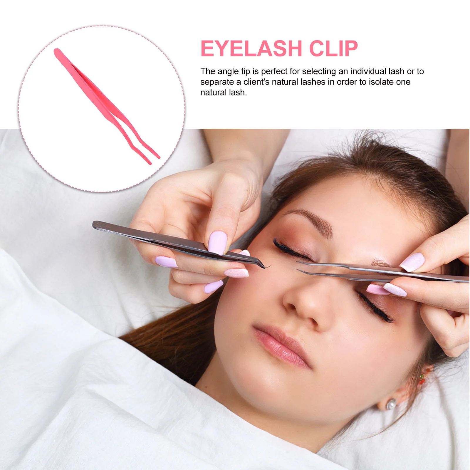 Pinzas para pestañas postizas, punta de precisión de acero inoxidable para aislamiento de pestañas individuales, herramientas de maquillaje, juegos de herramientas de maquillaje