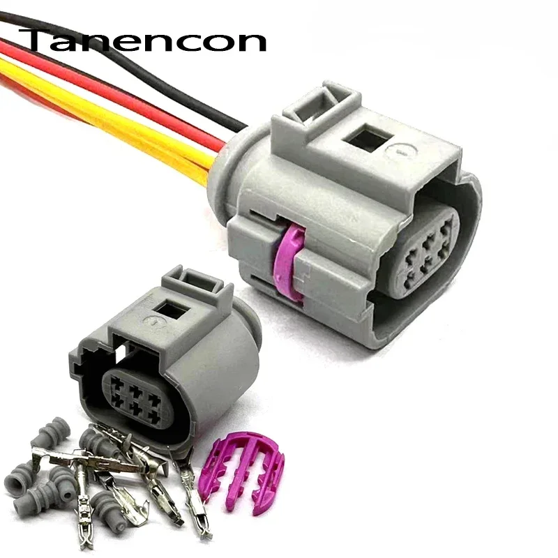1 Set 6 Pin Car Waterproof Wire Connector Plug Car Sensor Female Plug for Volkswagen Audi 42121200
