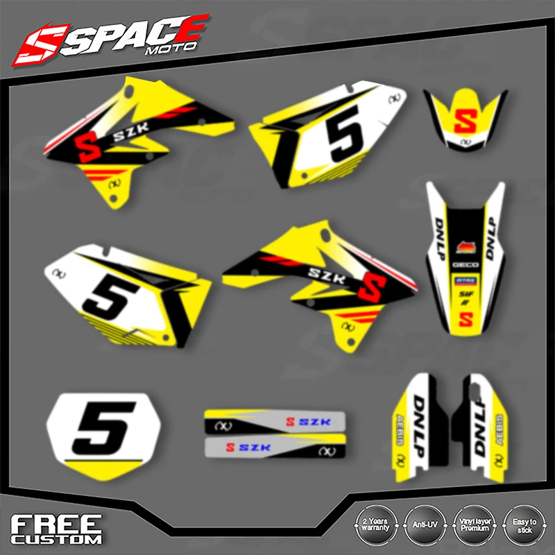 

SPACE Custom Motorcycle Graphics Background Decal for SUZUKI RMZ250 2007 2008 2009 Decals Stickers Kits 006