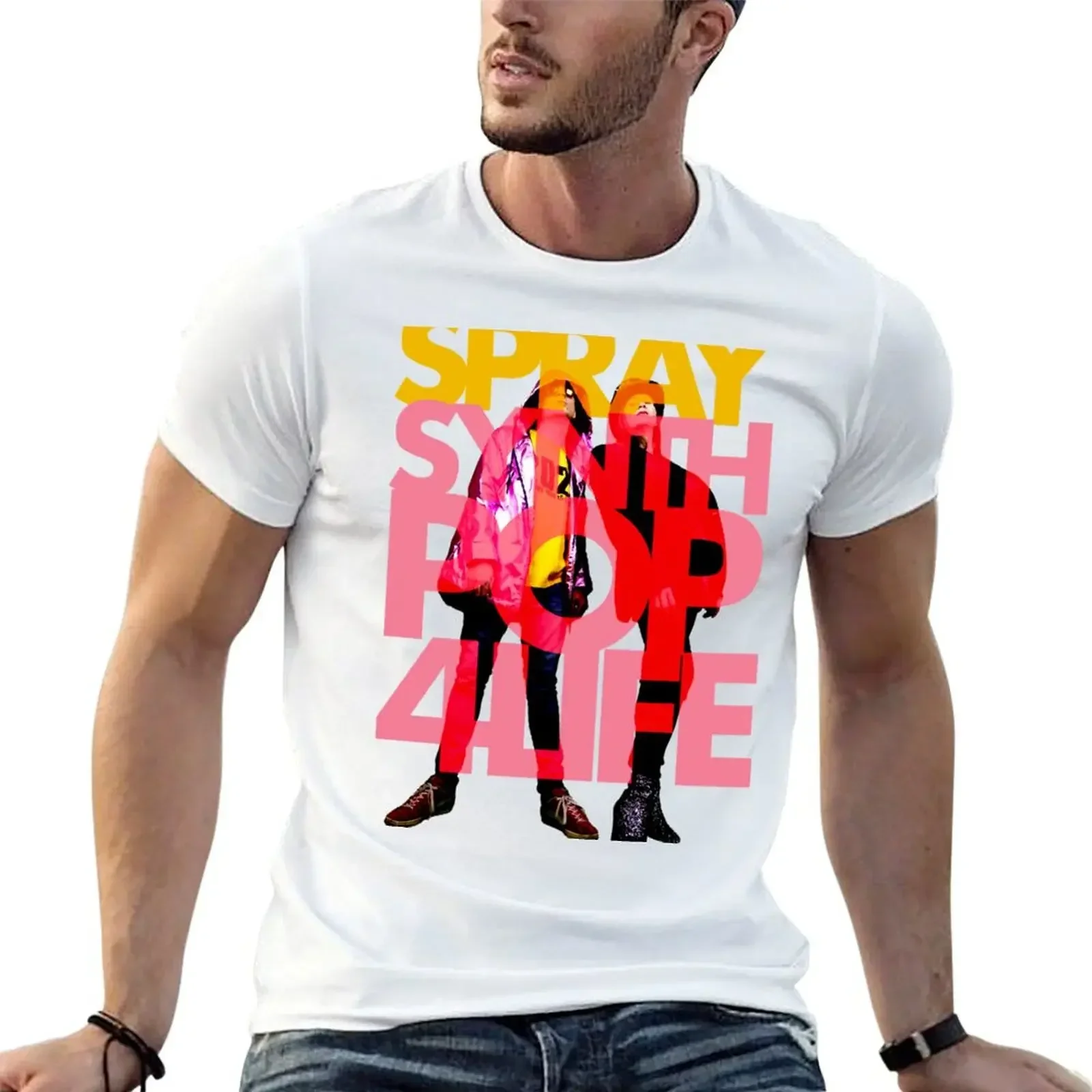 SPRAY - Synthpop 4 Life T-Shirt vintage anime shirt cotton graphic tees anime man t shirt heavyweight t shirts for men