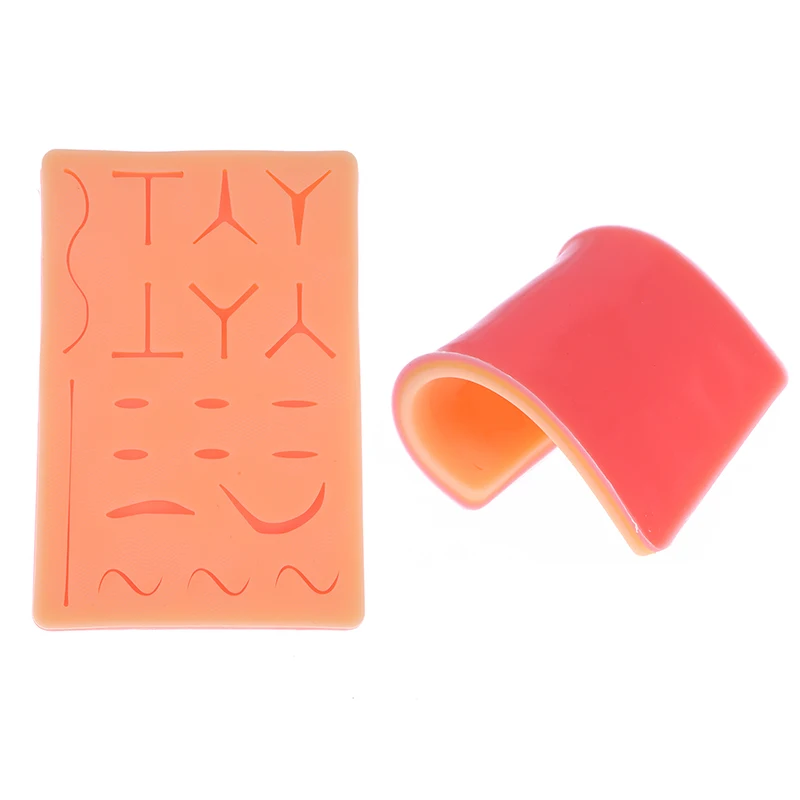 

Y Traumatic Skin Suture Model with Wound Silicone Suture Practice Pad Reusable Surgical Suture Knotting Silicone Teaching Model
