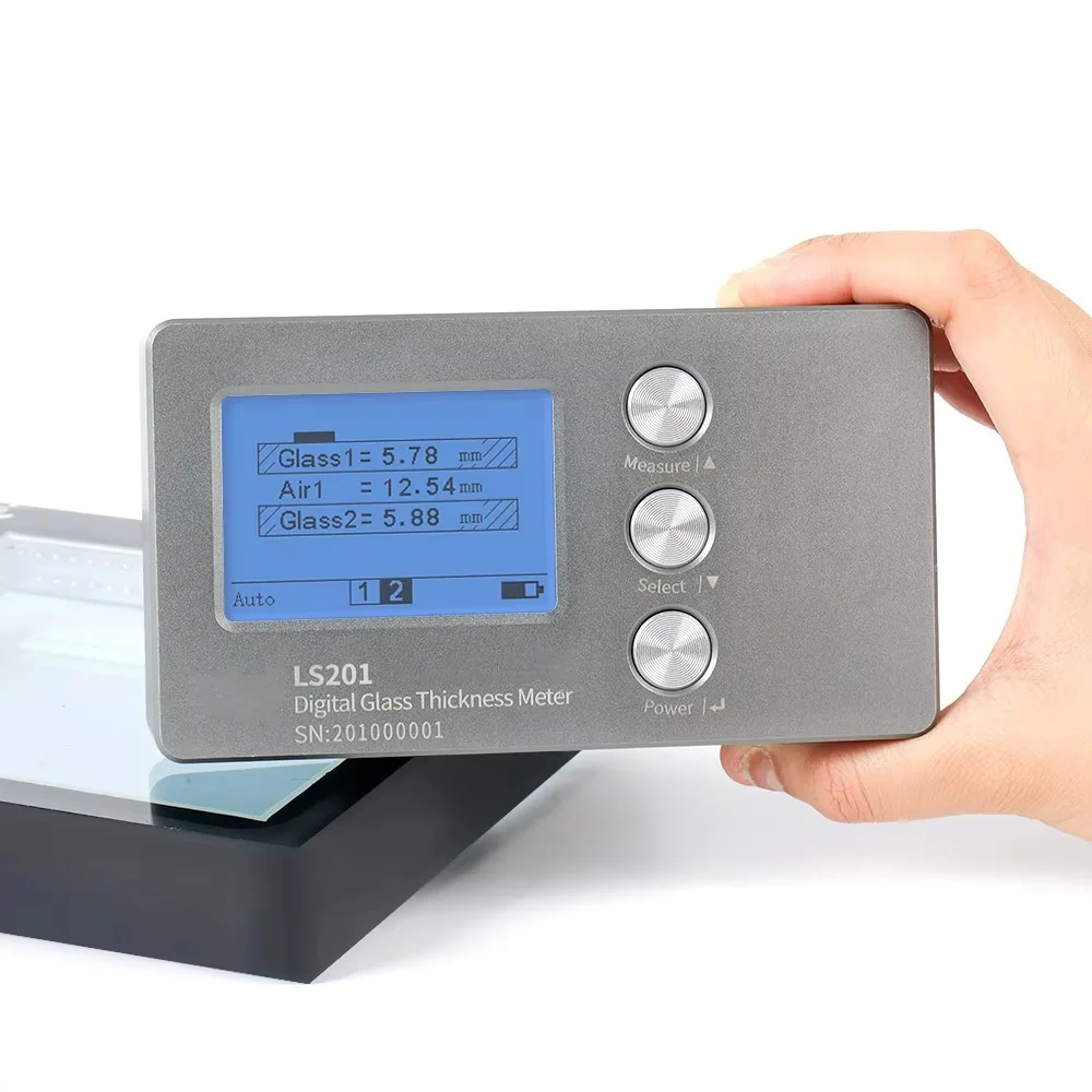

Digital Glass Thickness Meter with Laser Technology for Double/Triple Glazing 0.1mm Accuracy Aluminum Housing
