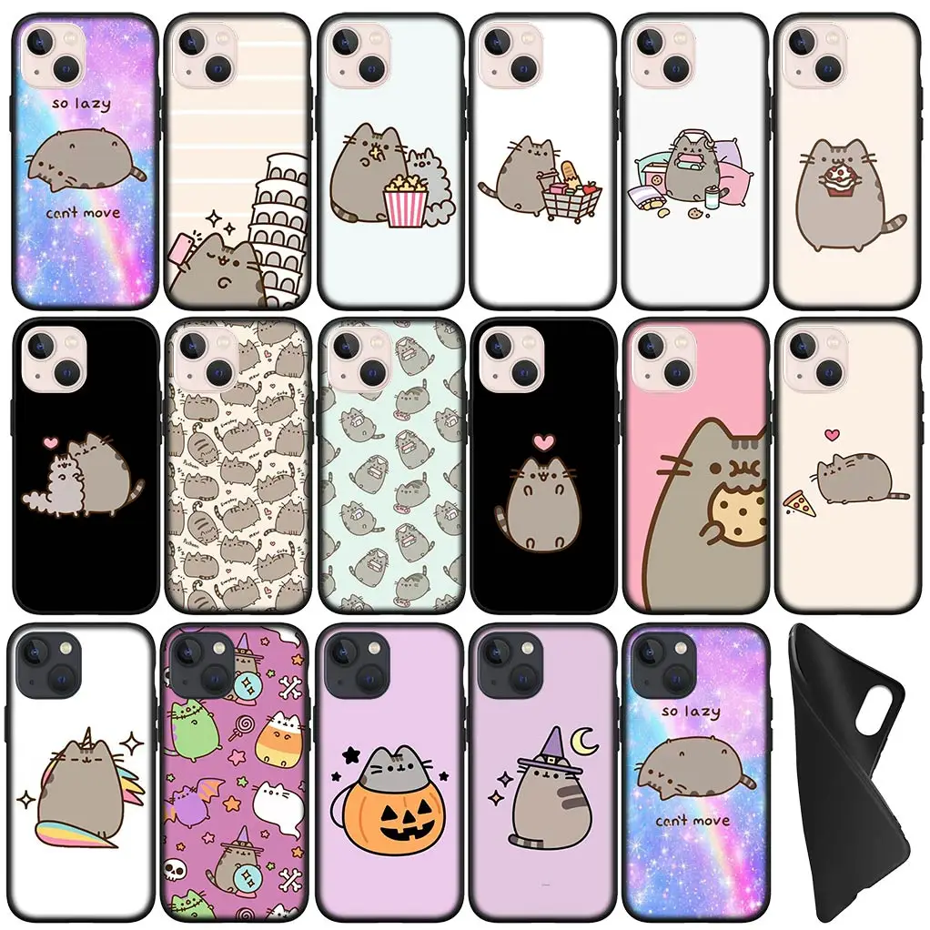 Cartoon P-Pusheens Cute Cat Cover Phone Case for Apple iPhone 16 11 Pro XS Max X XR 7 8 6S Plus + SE 2022 16+ Flexible Coque