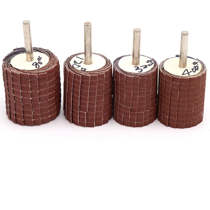 【Liquidação】 1 peça haste de 6mm 35mm de diâmetro lixa pano roda derusting polimento remoção de rebarbas cabeça de moagem abrasiva
