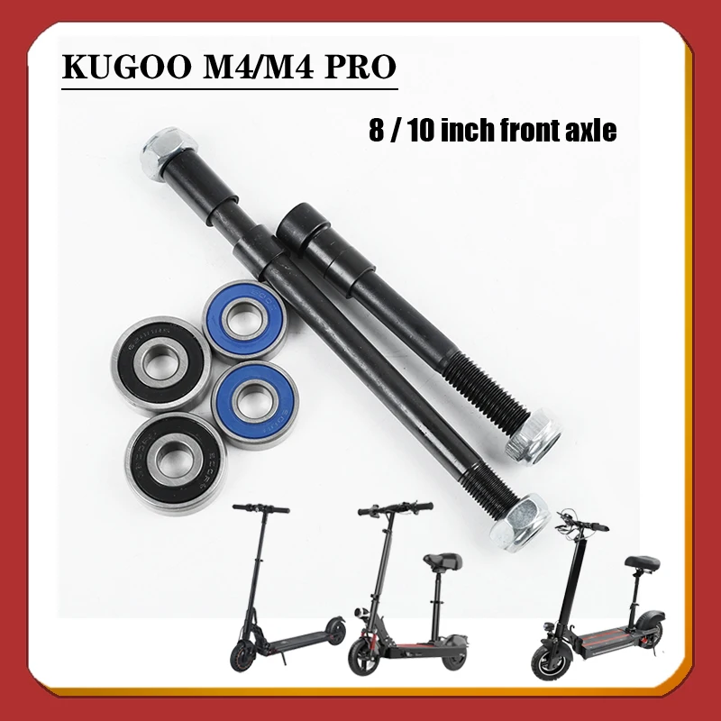 Front Wheel Shaft 10x100mm 10x160mm Electric Sliding Plate Front Motor Drive Wheel Bearing For Kugoo M4 Dolphin Electric Scooter