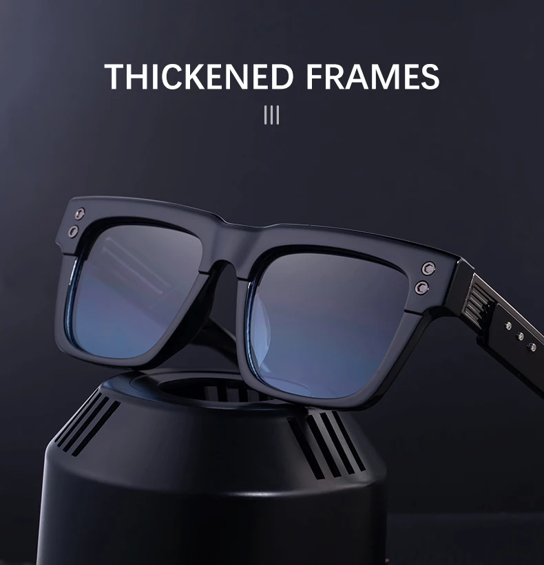Übergroße klassische quadratische Punk-Sonnenbrille für Herren, 2025, Luxusmarke, Vintage-Fahrsonnenbrille für Herren, Steampunk-Brille, UV400 – Detail 4