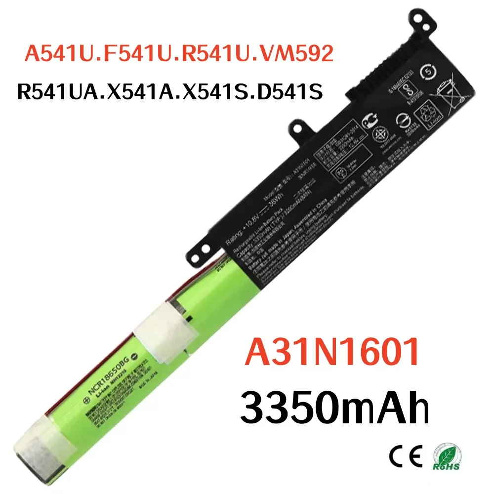 100%Original 3350mAh For ASUS A31N1601 A541U F541U R541U R541UA X541A X541S D541S VM592U laptop battery