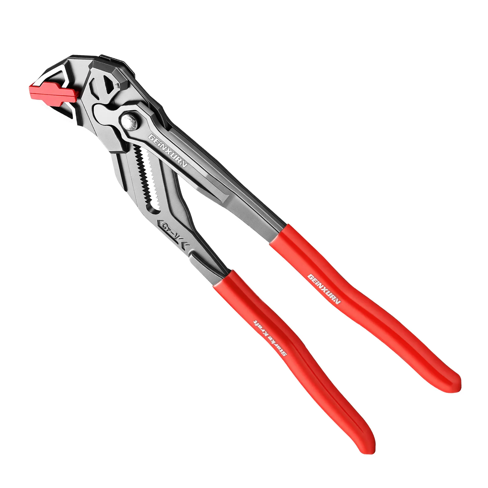 Pince-clé robuste Geinxurn de 10 pouces, mâchoires parallèles en acier CR-V, pince multiprise robuste de 10 pouces avec bouton de dégagement rapide