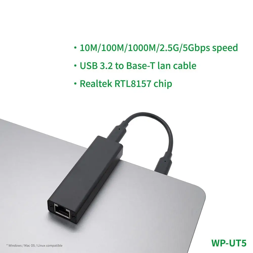 USB 3 2 Ethernet Adapter with For Realtek RTL8157 Technology High Speed Connectivity Solution for Laptops and PCs