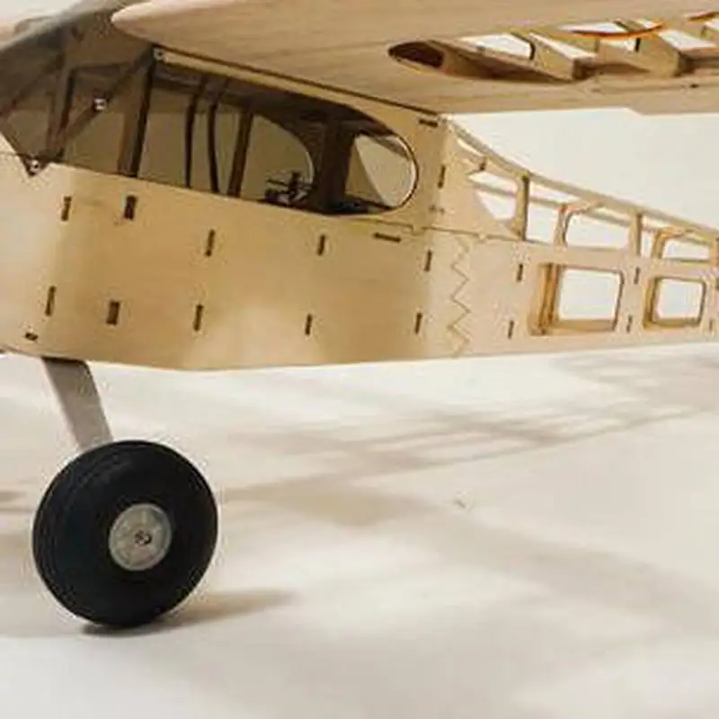 Avión eléctrico con control remoto, 1,2 m, 30e, ala fija de cuatro canales, J3, Animal joven, modelo de madera ligera, Material Diy