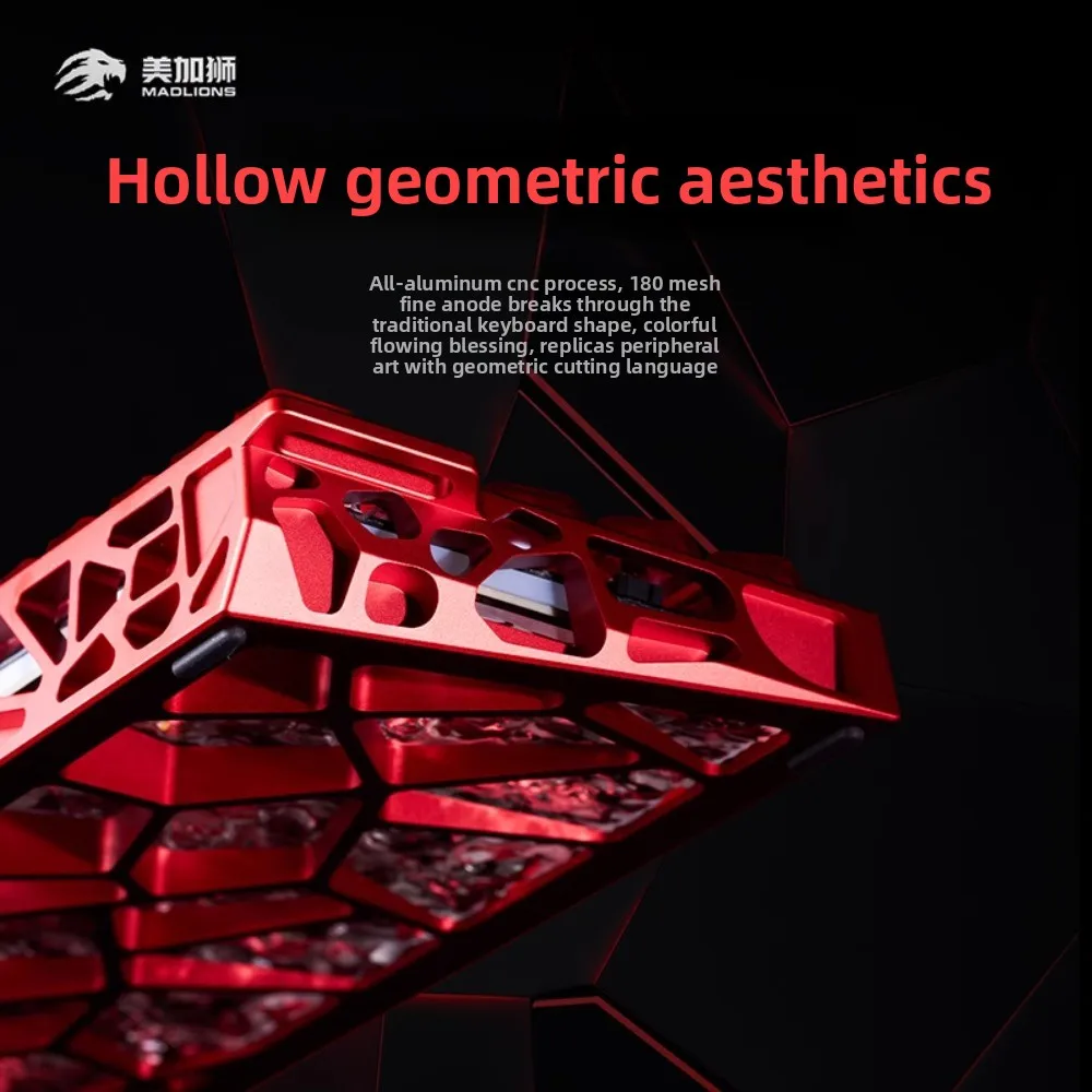 MADLIONS MAD Light 60 HE Hollow Magnetic Switch  Keyboard Gaming Mechanical Keyboard  Wired RGB  8000HZ 0.01mm RT PC Accessories