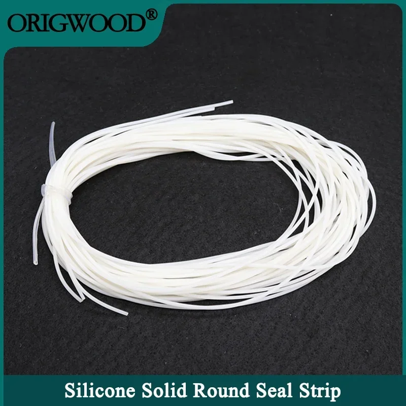 1~5m Silicone Solid Round  Seal Strip Dia 1/2//3/4/5/6/7/10/11/12/14//15/16/18/20/25mm White High Temperature Resist Seal O Ring