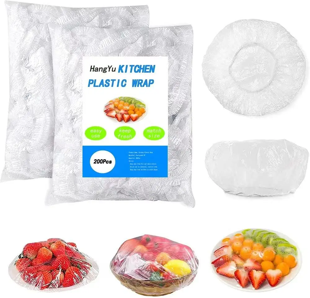 

200Pcs Bowl Covers Elastic Food Fresh Keeping Bag Dish Sealing Wrap Covers Sourdough Bread Proofing Basket Banneton Lids