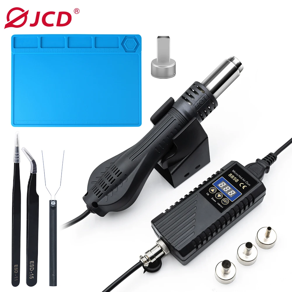 

JCD 8858 700W LCD Hot Air Gun Micro Rework Soldering Station Hair Dryer for Soldering 220V / 110V Heat Gun Welding Repair Tools