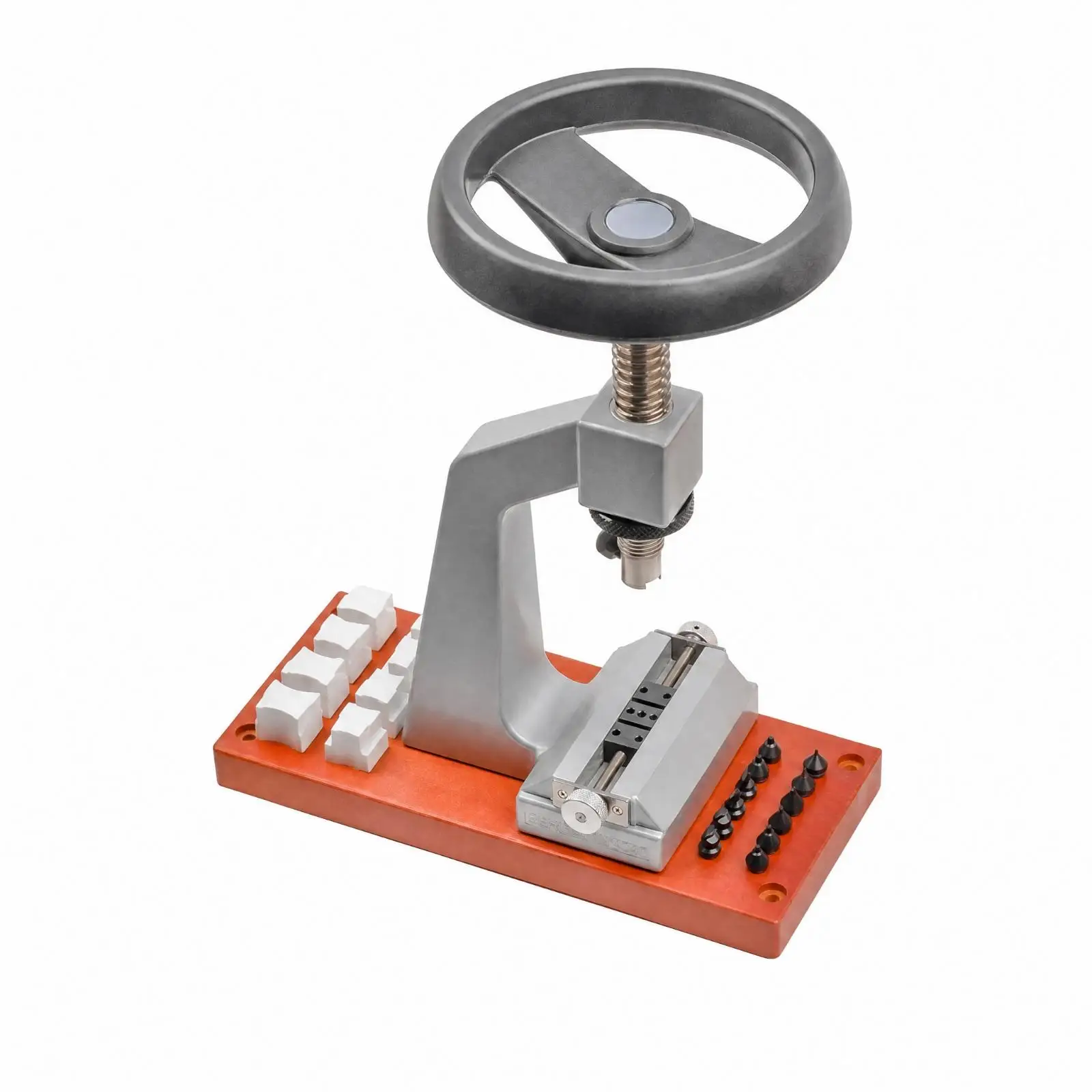 Aluminum Alloy Watch Case Opener for Maintenance Bench Vise with Removable Grips and Interchangeable Chucks