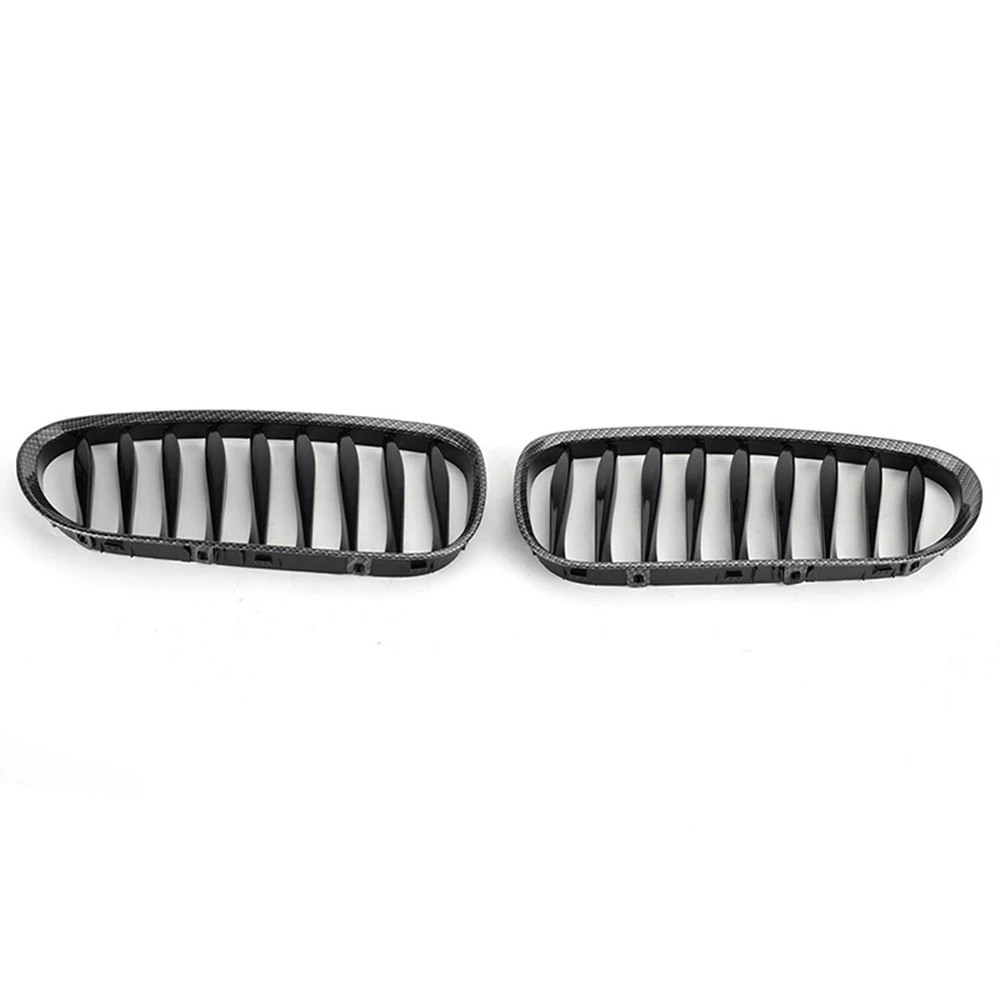 Front Fence Grill Grille ABS Carbon Fiber For BMW Z4 E85 E86 2003-2009 51117117757 51117117758-A61E view 4