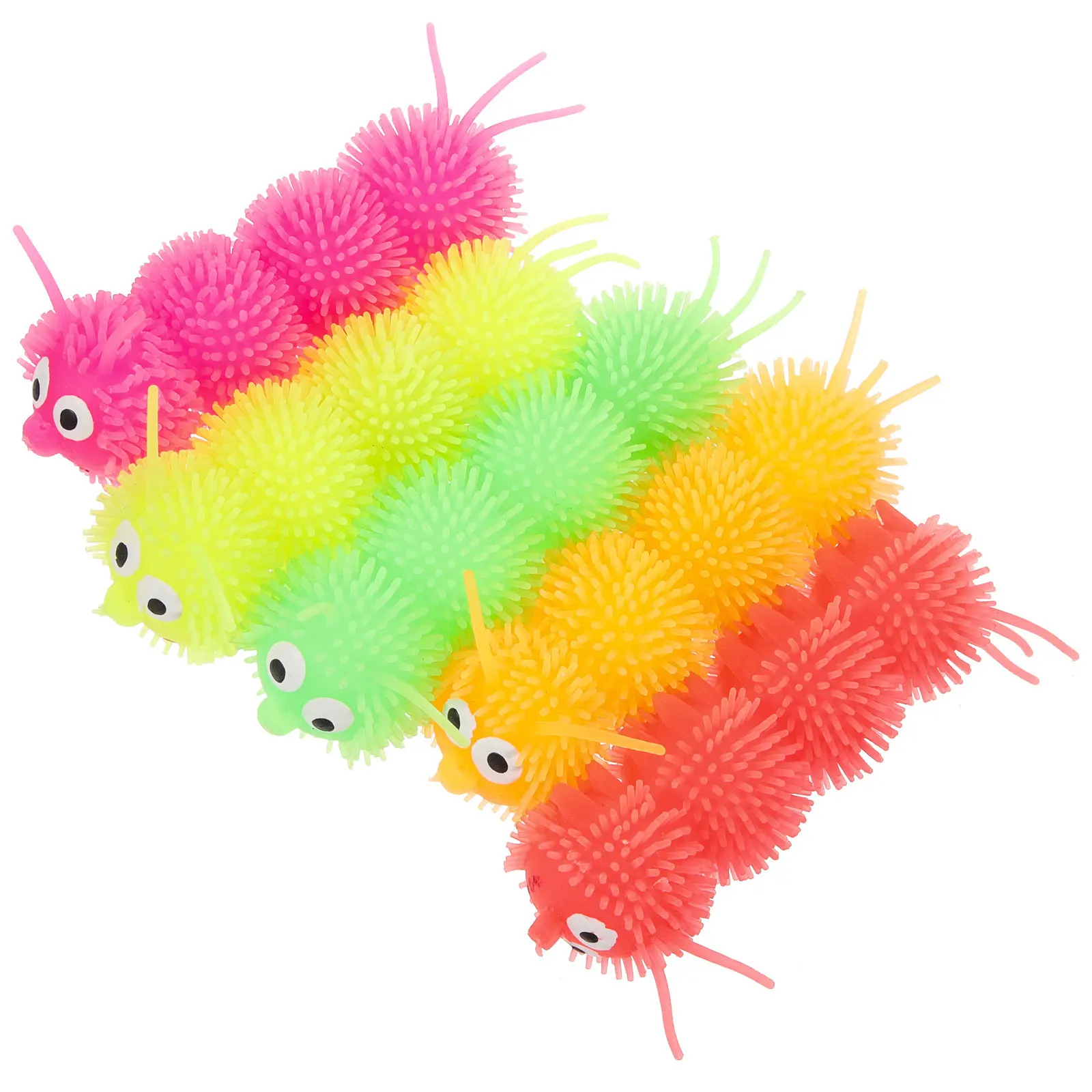 

Набор из 5 светящихся в темноте мячиков-гусениц для снятия стресса, сенсорные фиджет-игрушки для детей и взрослых, портативные, эластичные