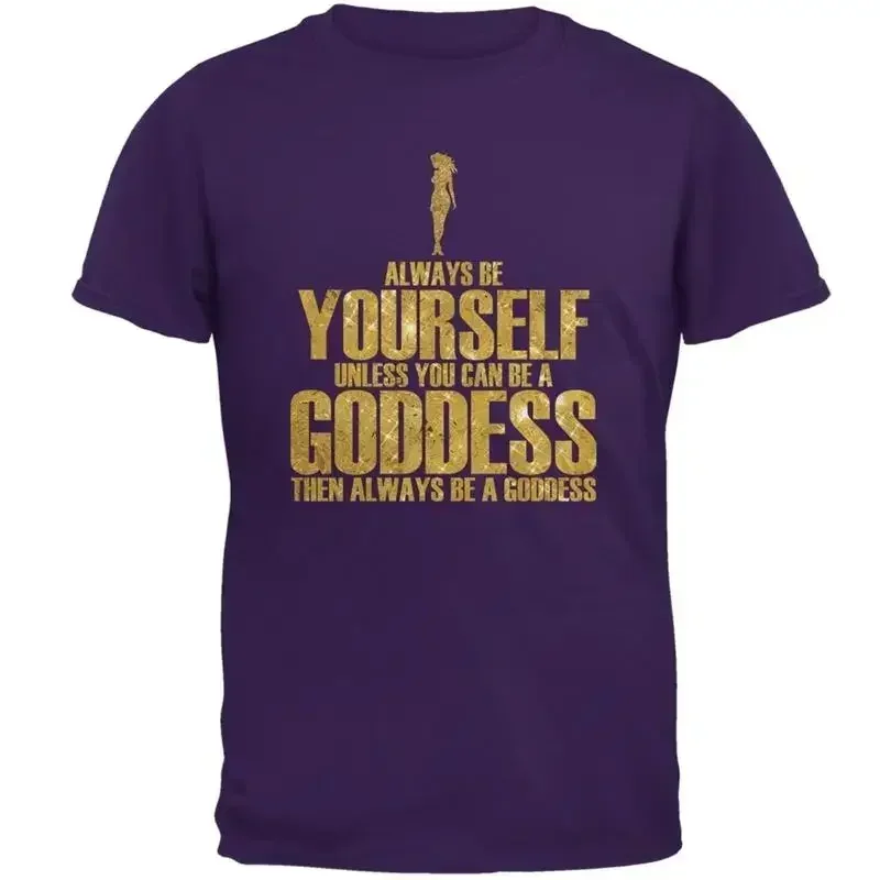 Halloween Always Be Yourself Goddess Purple Adult T Shirt