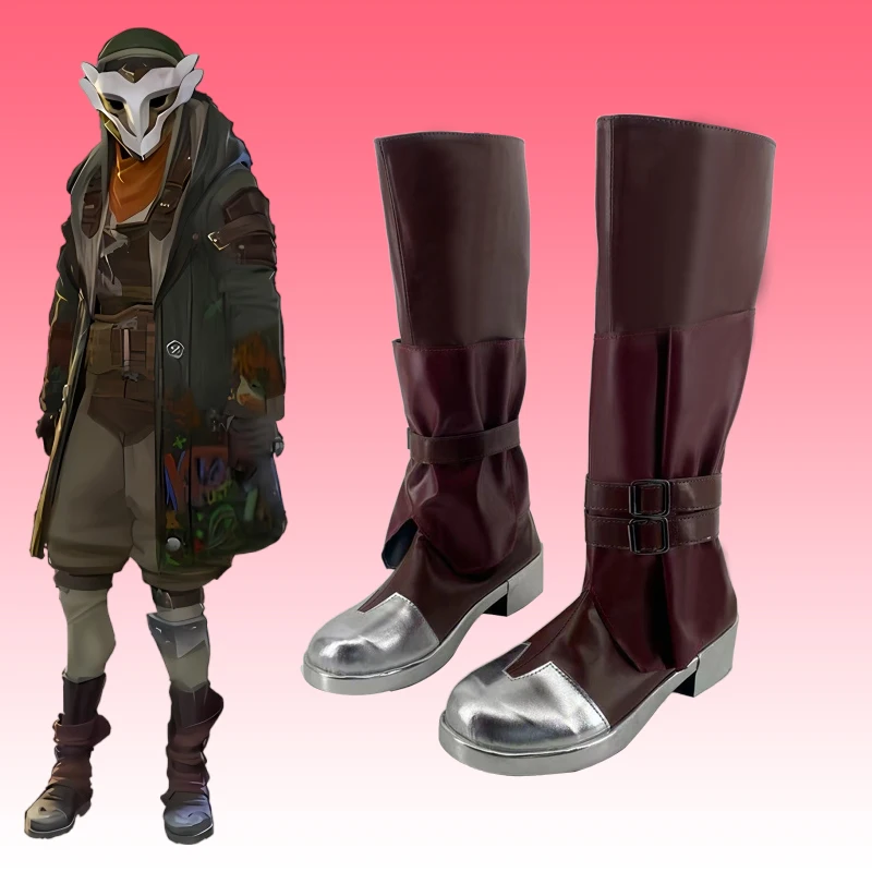 Anime Arcane Ekko Cosplay Fantasia Schoenen Laarzen Spel 2024 Game TV 2 Kostuum Vermomming Voor Jongens Mannen Volwassen Halloween Carnaval schoenen