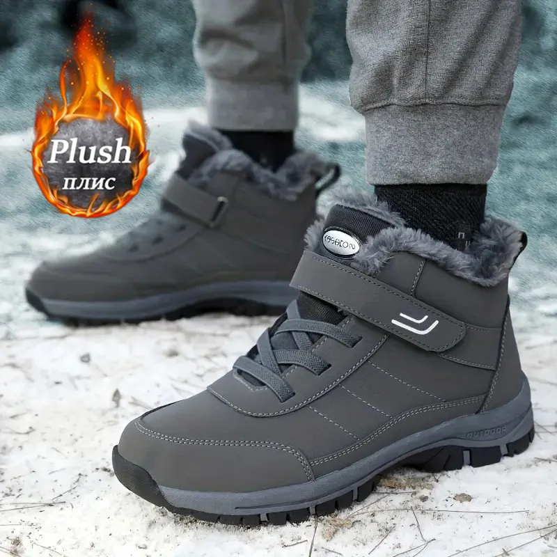 Women Winter Fleece Lined Snow Boots Adjustable Hook Loop Ankle Booties Non Slip Wear Resistant Outdoor Hiking Shoes Warm Cold Resistant Casual Walking Footwear 2026 New Arrival view 4
