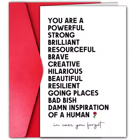 1 pc funny birthday card with words of encouragement. Perfect gift for family, friends, siblings, besties.