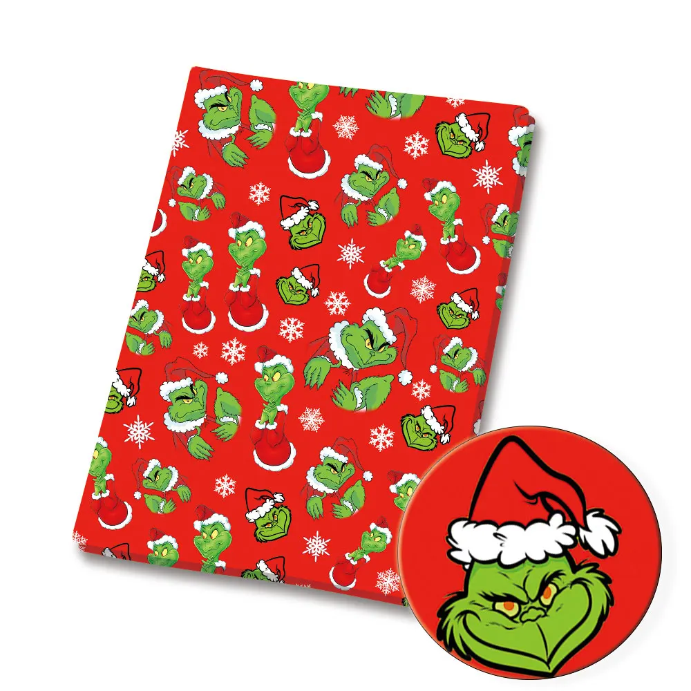 Christmas fabric 140x50CM Cartoon cotton fabric Patchwork Tissue Kid Home Textile Sewing Doll Dress Curtain Polyester