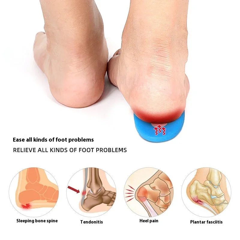 2 قطعة/4 قطعة حماة كعب هلام امتصاص الصدمات النعال لينة مطاطا سيليكون كعب وسائد منتجات العناية بالقدم التهاب اللفافة النعال