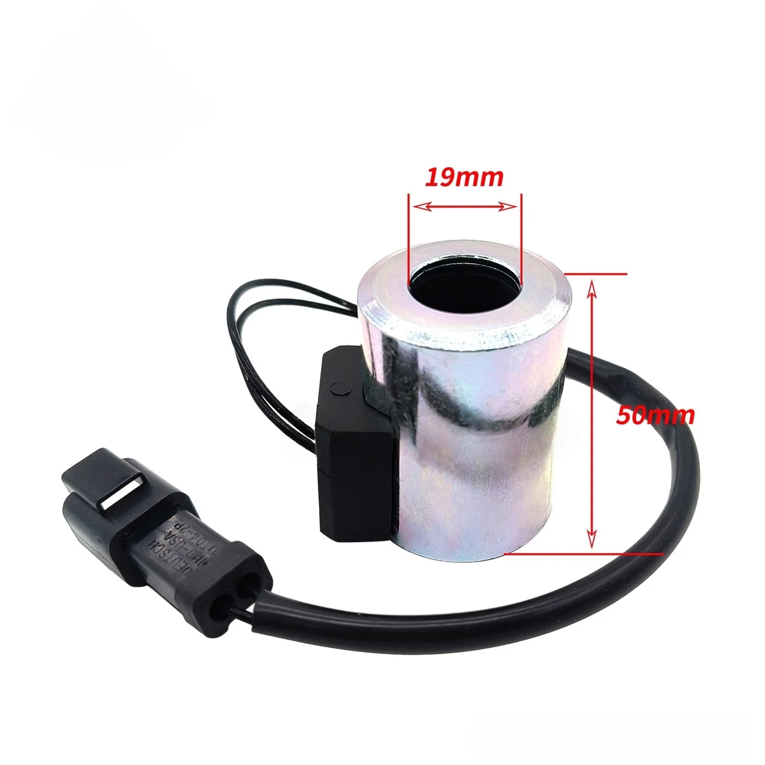 Electromagnetic Valve Coil with Wiring for Pilot Safety Lock, Suitable for Caterpillar E329D/330D/E336D/345D Excavators