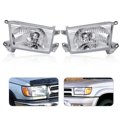 Glass Headlights Kit Left&Right Side For 1996-2002 Toyota 4Runner