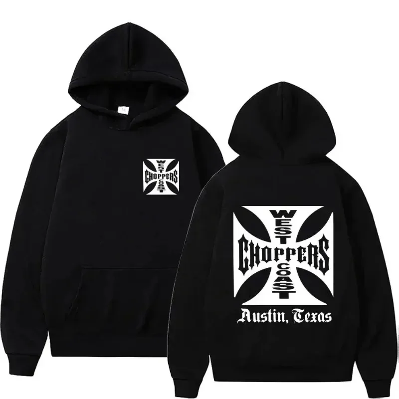 

Толстовки West Coast Iron Cross Choppers с принтом, мужские пуловеры с длинными рукавами, удобная толстовка с капюшоном, модная одежда-пуловер