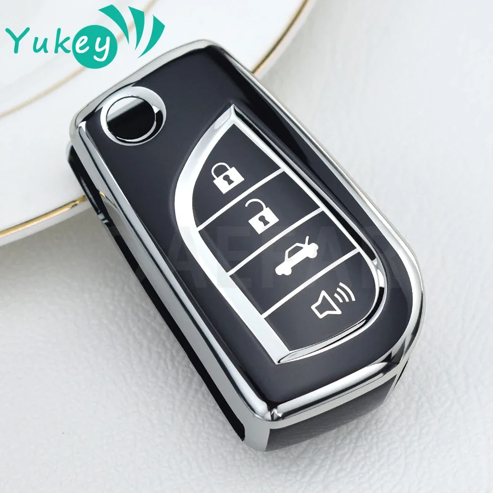 For Toyota Yaris Aygo for Peugeot 108 for Citroen C1 TPU Remote Key Case Fob Shell Cover Skin Jacket Sleeve