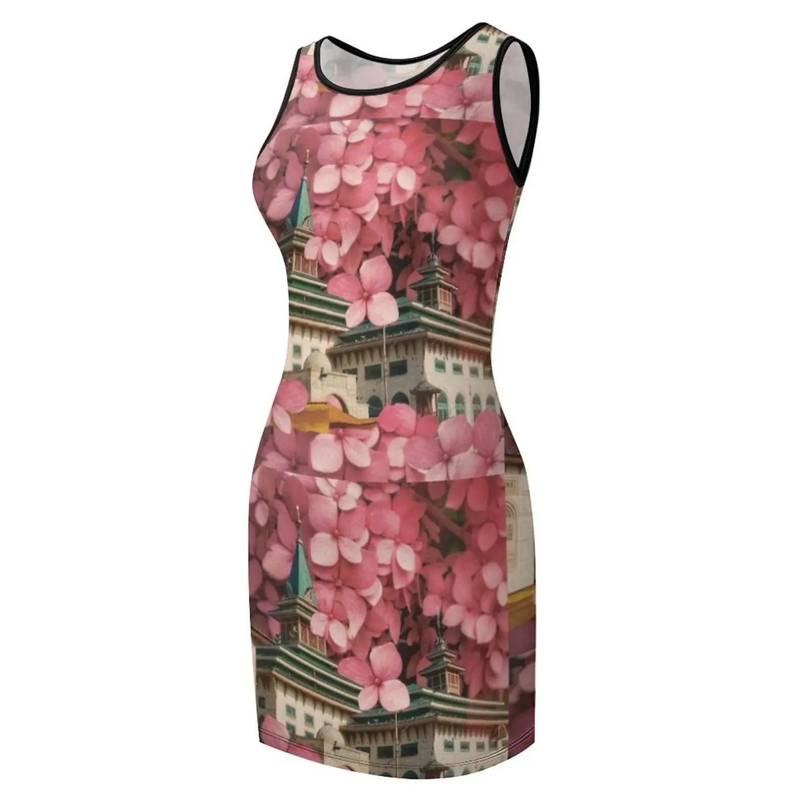 Khanyar Floral Fusion ärmelloses Sommerkleid, Brautkleider für Damen, Sommerkleid für Damen, 2025, Damenkleid, Luxuskleider
