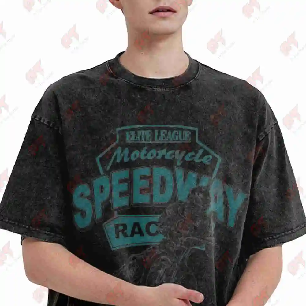 Speedway Racing Vintage Washed Tee Pure Cotton T-Shirt