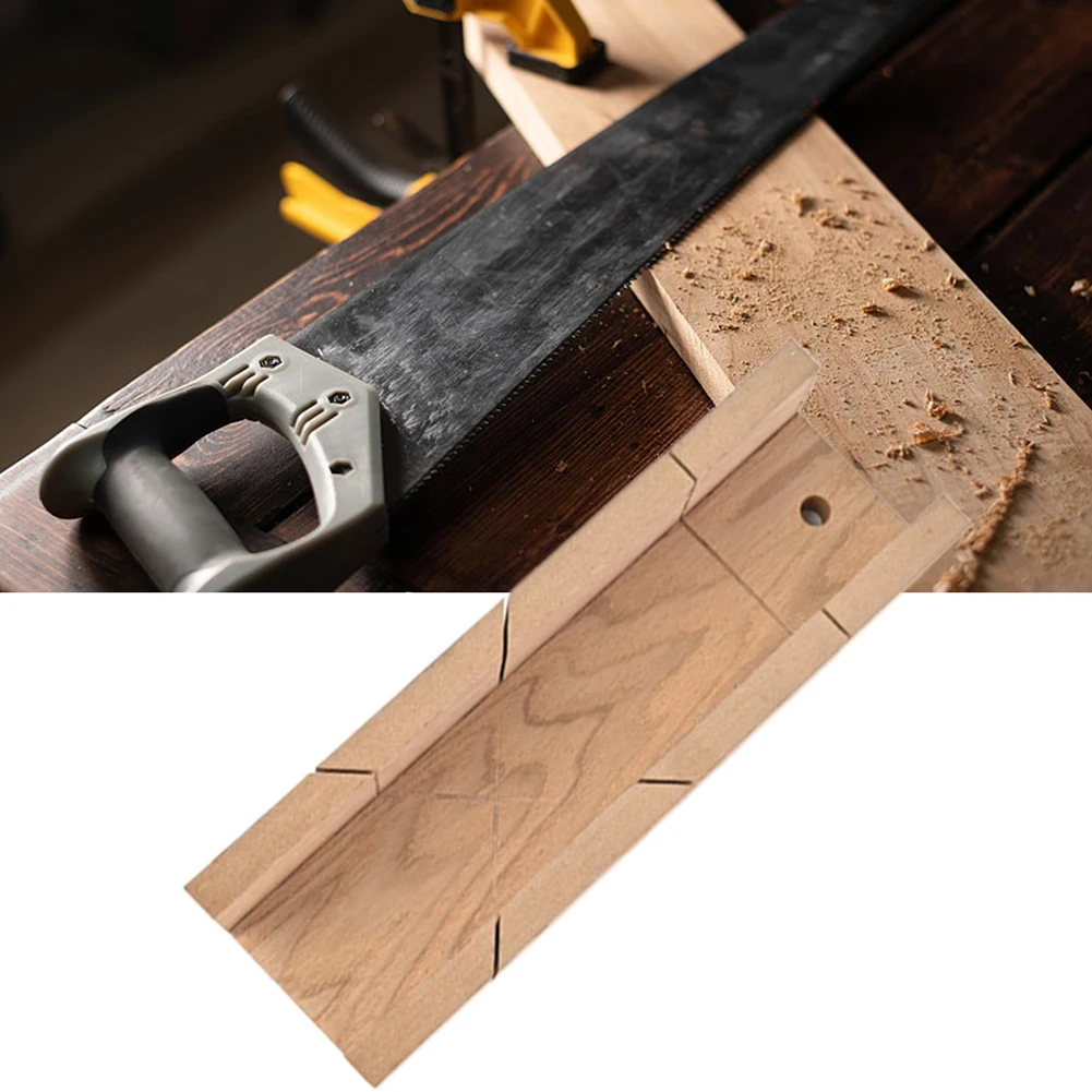 Wood Cutting Clamping Mitre Box 30cm 45 90 Degree Angle Cutter For DIY Carpentry Workshop Projects Manual Saws Equipment