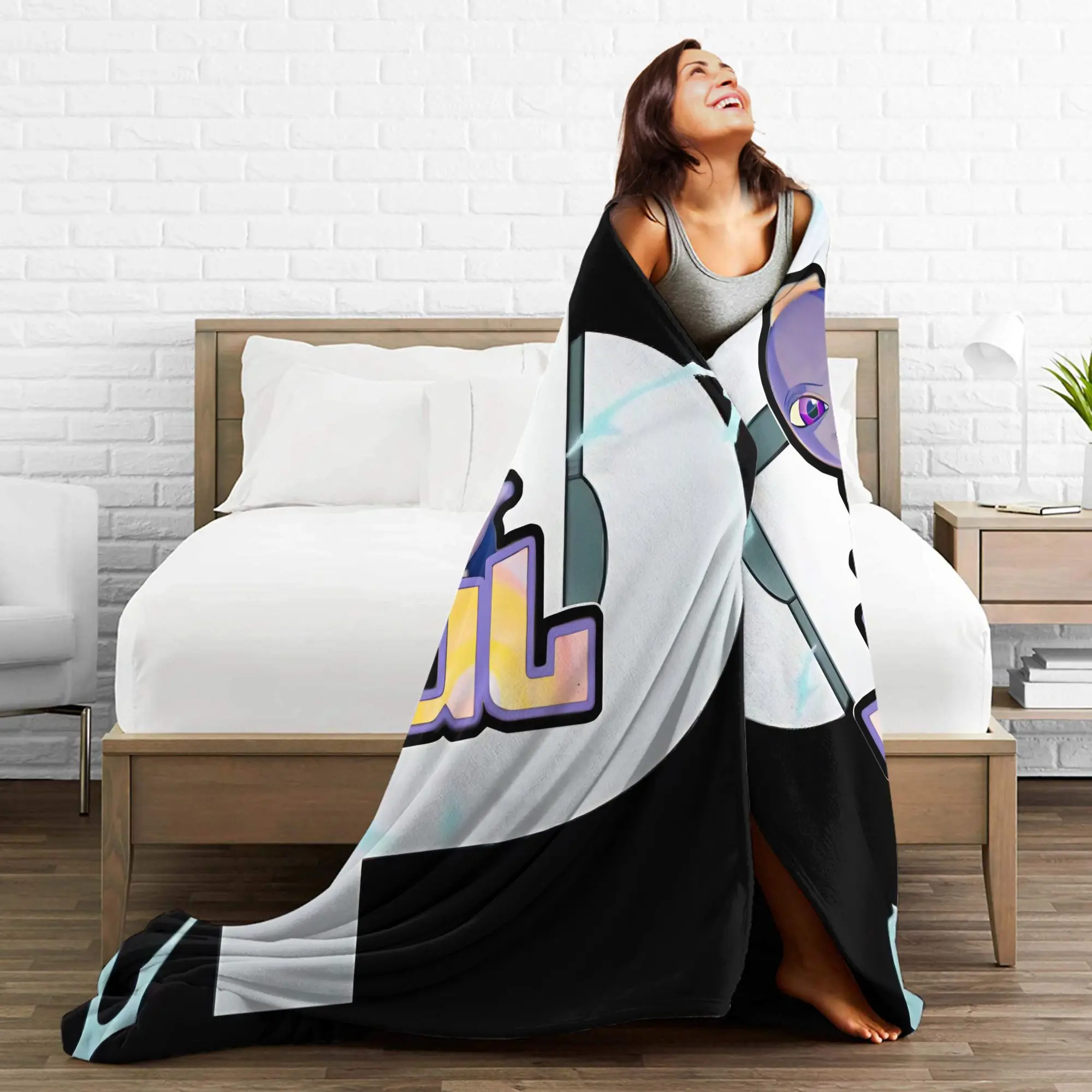 Jul rapper francês cama lança aconchegante novidade cobertores músico para sofá casa viagem escritório flanela colcha capa de cama