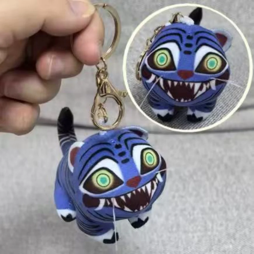 

KPOP Demon Hunters Little Tiger Keychain Pendant 12cm Cartoon Anime Monster Hunt Girl Key Ring Bag Hanging Decoration Child Gift