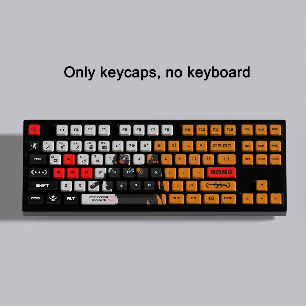 CS Keycaps PBT OEM ASA Profile 14/29/119 Keys Set Custom Esports Gaming Keycaps for Mechanical Keyboard Gamer Custom Accessories