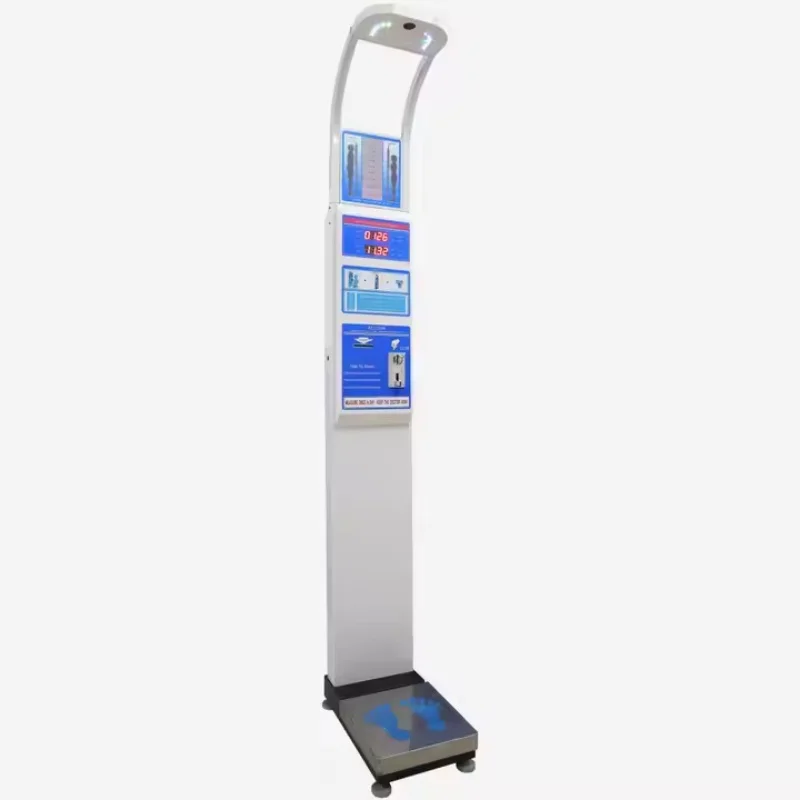 Weighing 500kg 235cm Coin Operated Weight and Height Body Scale Medical Human Height Weight Bmi Scale Ultrasonic Scale