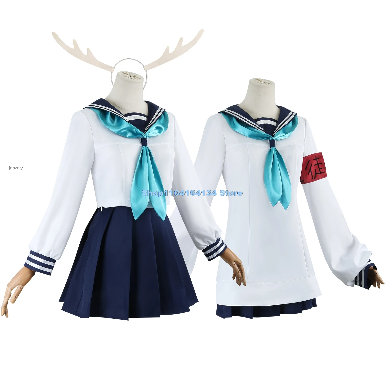 Anime Nokonoko Koshitantans Shikanoko Koshi Torako Cosplay JK School Uniforms Costume Women Skirt Socks Halloween Party Suits