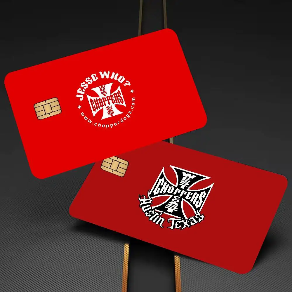 West C-Coast C-Choppers Anime Front Cover Film Sticker Skin for Credit Debit Card Small Large Chip