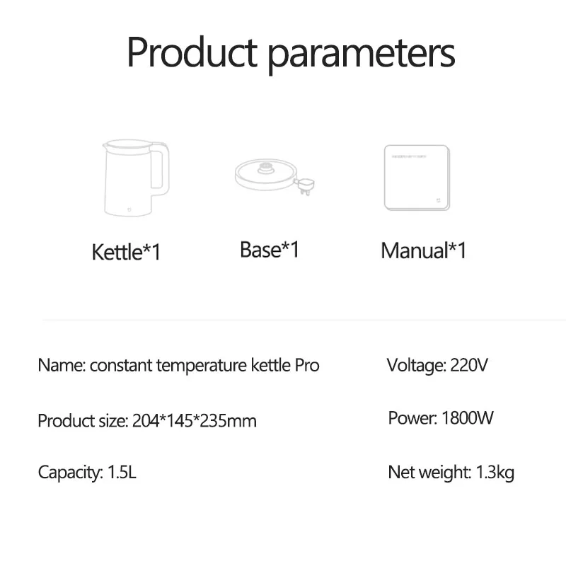 Xiaomi MIjia Electric Kettle Pro Thermal Insulation Teapot Smart Constant Temperature Kettle Water Bolier APP Control Samovar