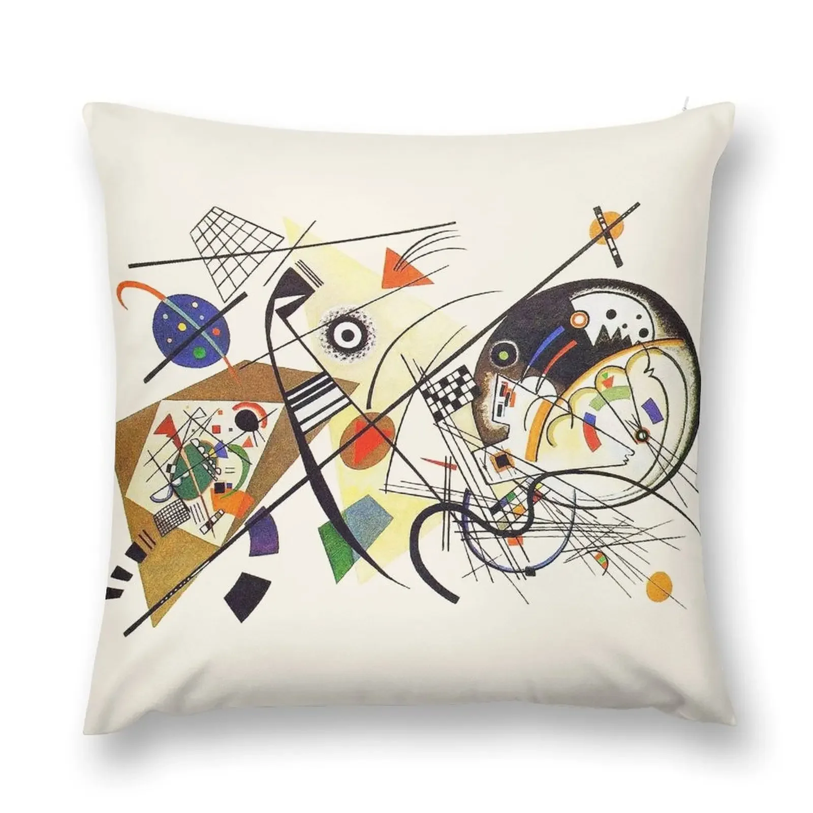 HD. Transverse Lines (1923), by Wassily Kandinsky Throw Pillow Sofa Decorative Covers luxury sofa pillows pillow