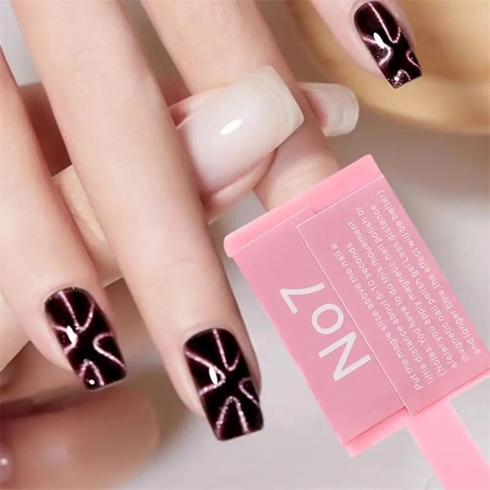 5pcs/set Gel Polish Cat Eye Magnetic Stick Powerful Magnet Portable Nail Art Magnets Bar Pink Heart Wave Stripe Pattern